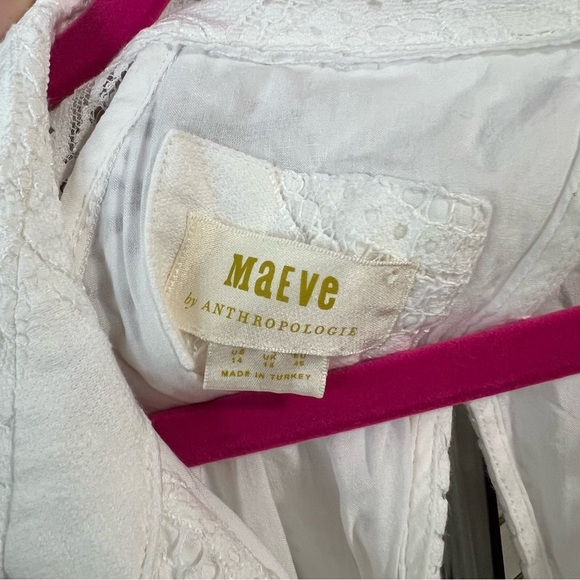 Maeve Anthropologie Eyelet Midi Dress Size 14 - Picture 7 of 15